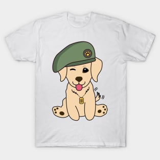 Green Beret Golden Retriever T-Shirt